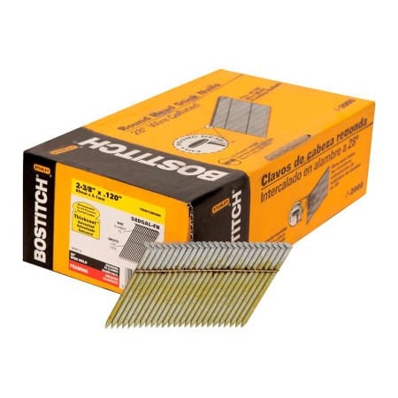 Dewalt Collated Framing Nail, 2-3/8 in L, Galvanized, Round Head, 28 Degrees S8DGAL-FH